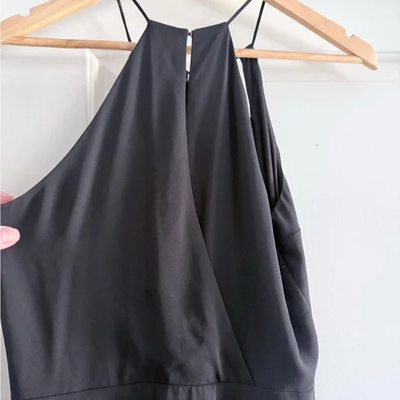 Express Black Halter Midi Dress - Picture 2 of 4